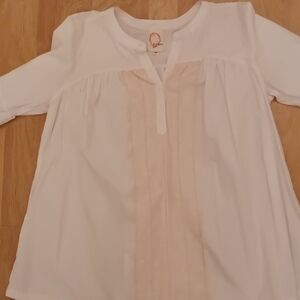 ANTHROPOLOGIE O by Organic/ Size M/ Blouse With Lace Panel Detail